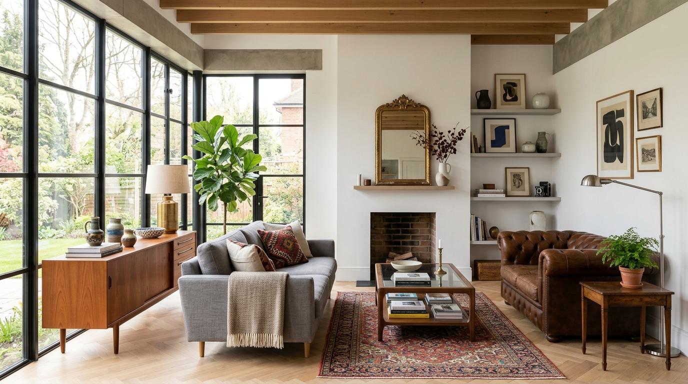 11) Mix modern and vintage for a collected feel